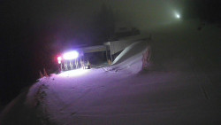 Modrá sjezdovka - dojezd k lanové dráze