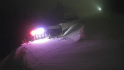 Modrá sjezdovka - dojezd k lanové dráze