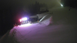 Modrá sjezdovka - dojezd k lanové dráze