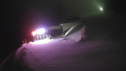 Modrá sjezdovka - dojezd k lanové dráze