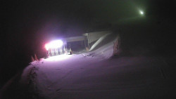 Modrá sjezdovka - dojezd k lanové dráze