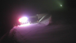 Modrá sjezdovka - dojezd k lanové dráze