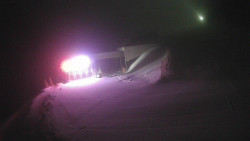 Modrá sjezdovka - dojezd k lanové dráze