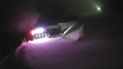 Modrá sjezdovka - dojezd k lanové dráze