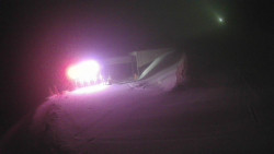 Modrá sjezdovka - dojezd k lanové dráze