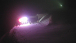 Modrá sjezdovka - dojezd k lanové dráze