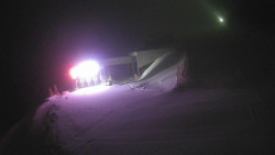 Modrá sjezdovka - dojezd k lanové dráze