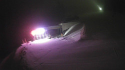 Modrá sjezdovka - dojezd k lanové dráze