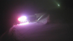 Modrá sjezdovka - dojezd k lanové dráze