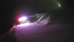 Modrá sjezdovka - dojezd k lanové dráze