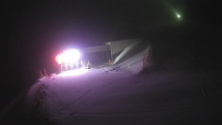 Modrá sjezdovka - dojezd k lanové dráze