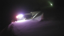 Modrá sjezdovka - dojezd k lanové dráze