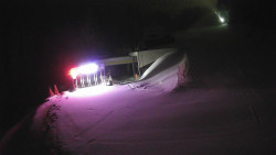 Modrá sjezdovka - dojezd k lanové dráze