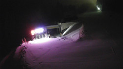 Modrá sjezdovka - dojezd k lanové dráze