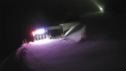 Modrá sjezdovka - dojezd k lanové dráze