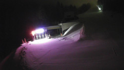 Modrá sjezdovka - dojezd k lanové dráze