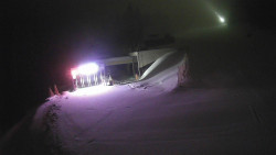 Modrá sjezdovka - dojezd k lanové dráze