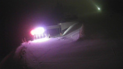 Modrá sjezdovka - dojezd k lanové dráze