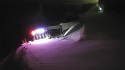 Modrá sjezdovka - dojezd k lanové dráze