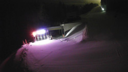 Modrá sjezdovka - dojezd k lanové dráze