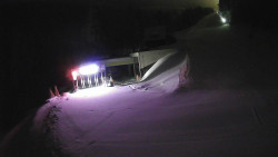 Modrá sjezdovka - dojezd k lanové dráze