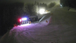 Modrá sjezdovka - dojezd k lanové dráze