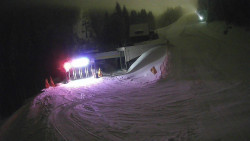 Modrá sjezdovka - dojezd k lanové dráze