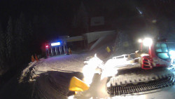 Modrá sjezdovka - dojezd k lanové dráze