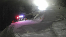 Modrá sjezdovka - dojezd k lanové dráze