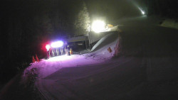 Modrá sjezdovka - dojezd k lanové dráze