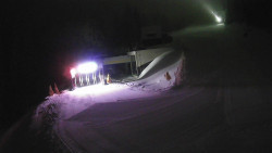 Modrá sjezdovka - dojezd k lanové dráze