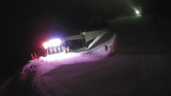 Modrá sjezdovka - dojezd k lanové dráze