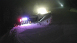 Modrá sjezdovka - dojezd k lanové dráze