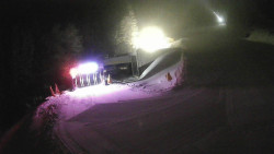 Modrá sjezdovka - dojezd k lanové dráze