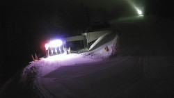 Modrá sjezdovka - dojezd k lanové dráze