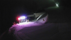 Modrá sjezdovka - dojezd k lanové dráze