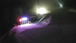 Modrá sjezdovka - dojezd k lanové dráze