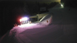 Modrá sjezdovka - dojezd k lanové dráze