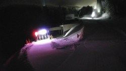 Modrá sjezdovka - dojezd k lanové dráze