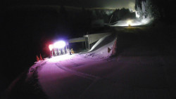 Modrá sjezdovka - dojezd k lanové dráze