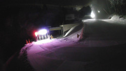 Modrá sjezdovka - dojezd k lanové dráze