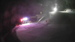 Modrá sjezdovka - dojezd k lanové dráze