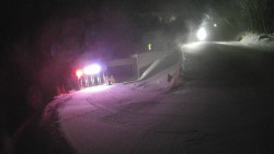 Modrá sjezdovka - dojezd k lanové dráze