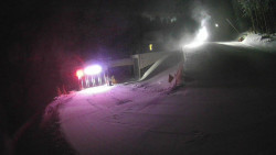 Modrá sjezdovka - dojezd k lanové dráze