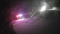 Modrá sjezdovka - dojezd k lanové dráze