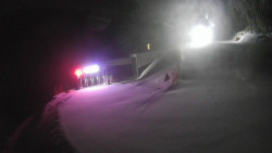 Modrá sjezdovka - dojezd k lanové dráze