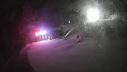 Modrá sjezdovka - dojezd k lanové dráze