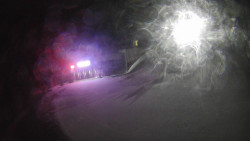 Modrá sjezdovka - dojezd k lanové dráze