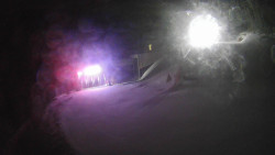 Modrá sjezdovka - dojezd k lanové dráze