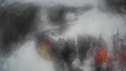 Modrá sjezdovka - dojezd k lanové dráze